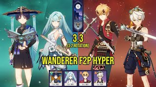 C0 Wanderer Faruzan Hyper F2P Friendly 3.3 Spiral Abyss Floor 12 3.2 Rotation Genshin Impact