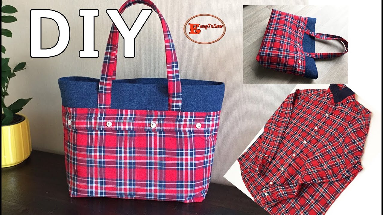 How to Transform a Branded Bag into a Cute Pocket Tote {A No-Sew Tutorial}