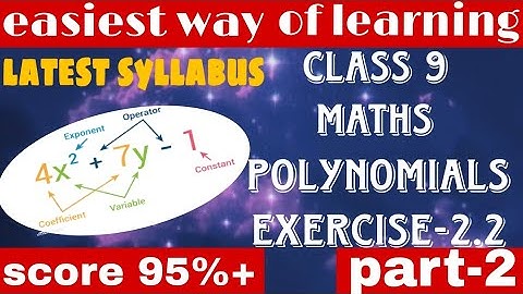 From Zero To Hero😱 |  Mastering🤨 Class 9 Polynomials Exercise 2.2