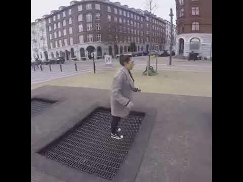 The Ultimate to Copenhagen - Trampolines on promenade - YouTube