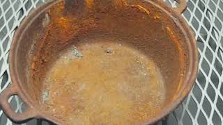 Removing Rust from Cast Iron Pot and Spoons