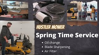 Hustler Mower Oil Change, Maintenance and Tune-Up