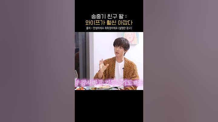 진짜 화목해 보이는 송중기 결혼생활 #송중기