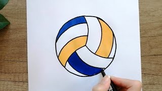 How to Draw a Volleyball Ball, Step by Step, Life Hack