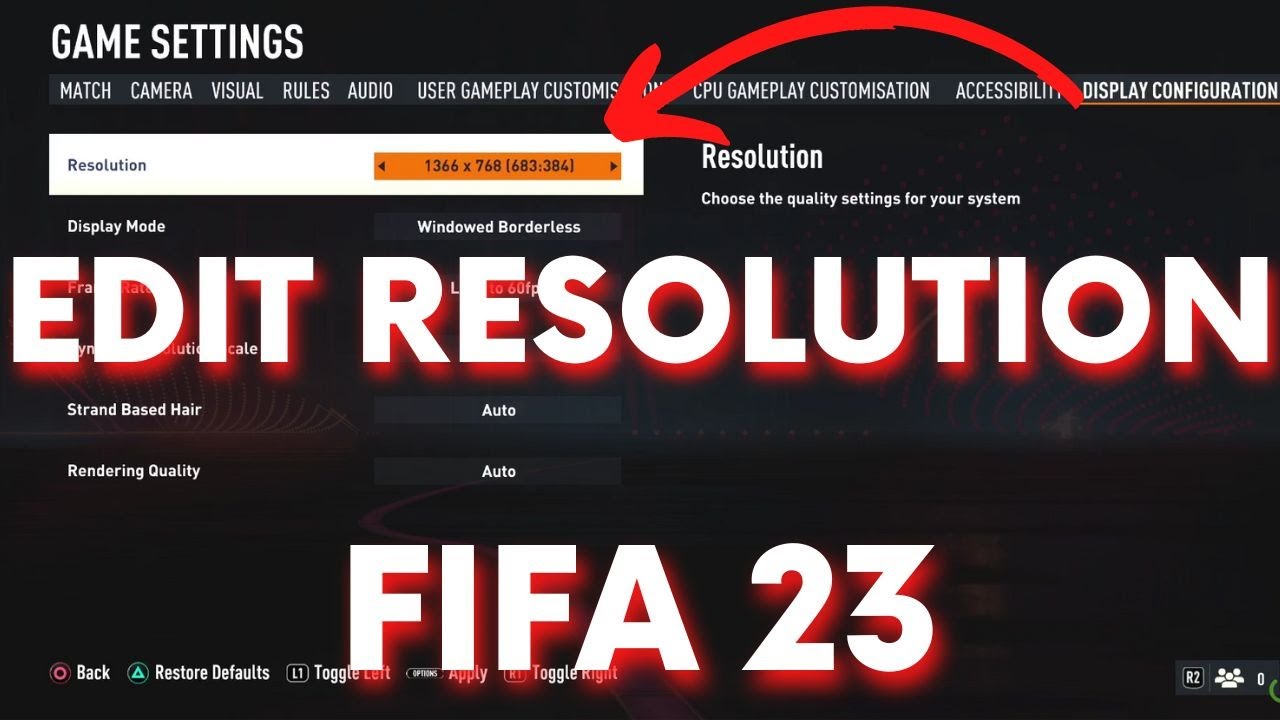 Re: Fifa 23 pc bad graphics (blurry and pixalated) and stuttering ingame -  Page 10 - Answer HQ