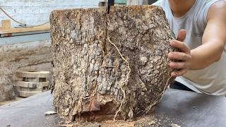See What I Did With That Ugly Piece Of Wood To Create A Masterpiece With Many Beautiful Random Lines