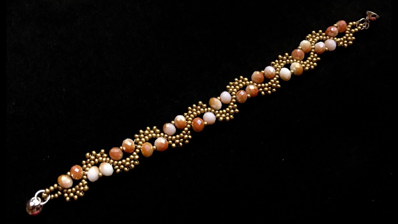 Simple pearl beaded bracelet tutorial. How to make jewelry 