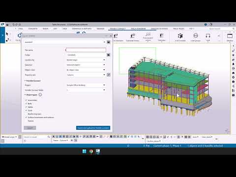Upload Model To Trimble Connect Tekla Structures 2025