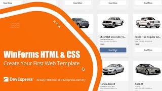 WinForms HTML CSS: Create Your First Template using DevExpress.
