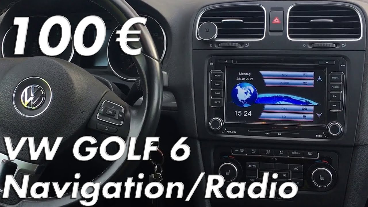 100€ RADIO/NAVIGATION für VW GOLF 6 VI ! Einbau und Test