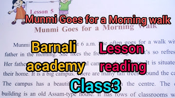 Munmi Goes for a Morning walk class3 lesson reading English