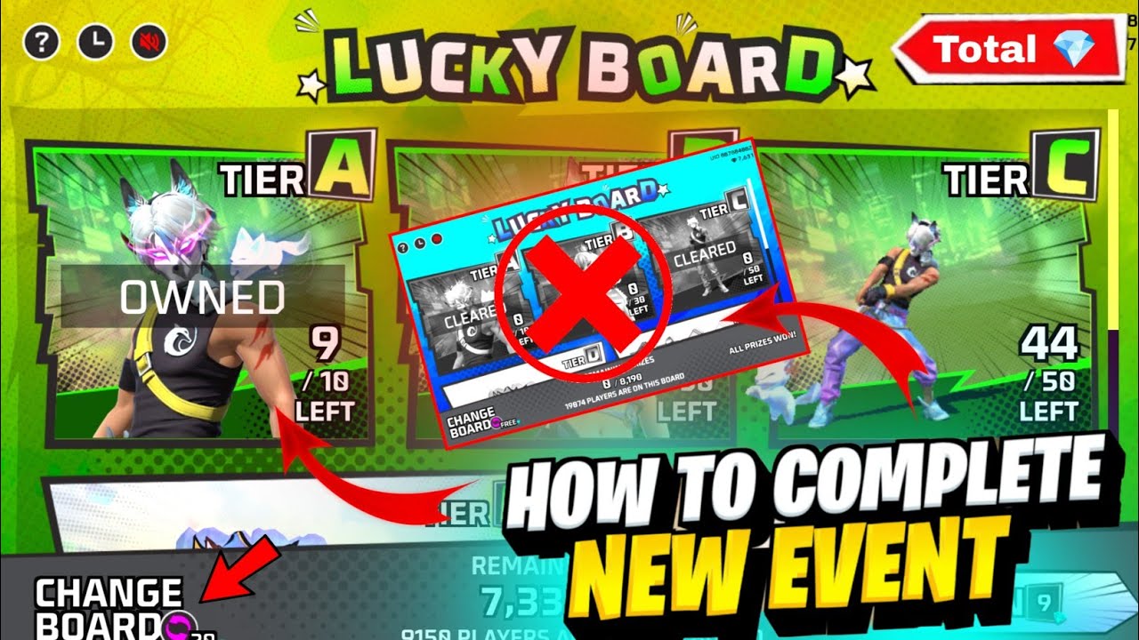 How To Complete Lucky Board Event | Free Fire New Event