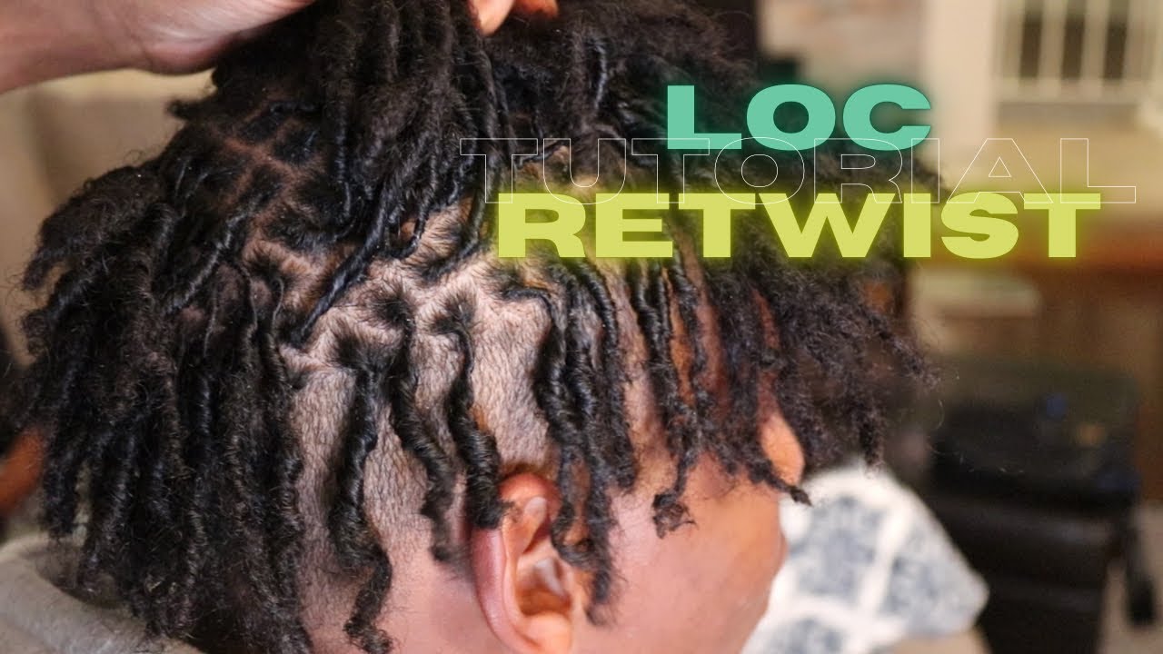 Men’s Loc Retwist on Starter Locs for BEGINNERS (No Comb Coil