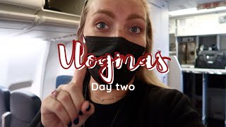 VLOGMAS DAY 2!! Flight attendant packing, commuting, and working a charter