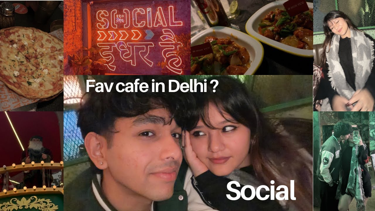Social cafe🍜🤤| best cheese pizza ever🥹🍕| Fav spot in delhi😍🌟| Paanu&Shivm| Vlog