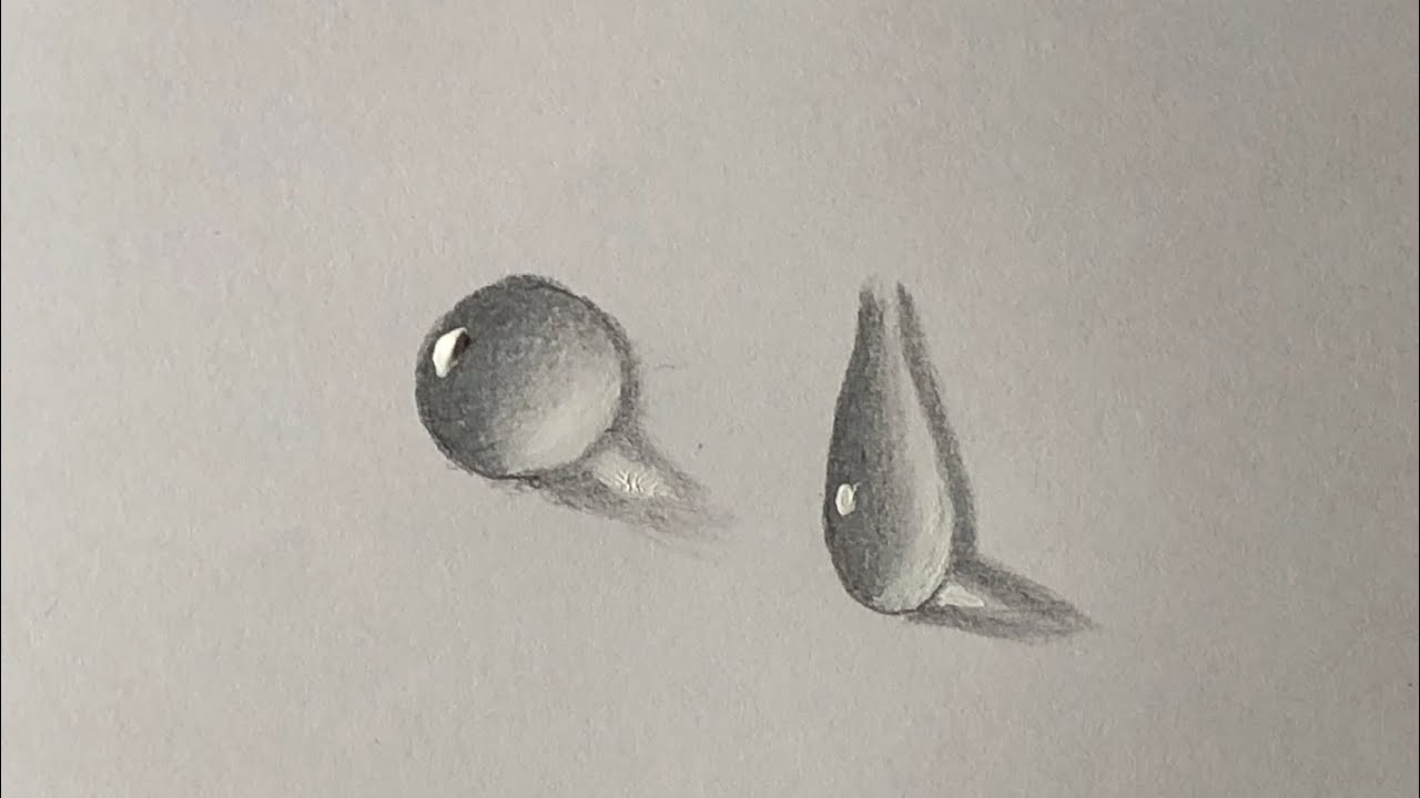 How to draw a water drop easy step by step - YouTube