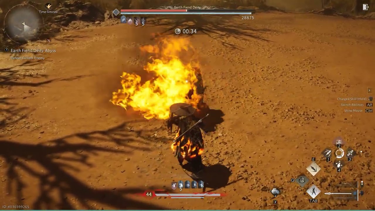 Earth Deity No Hit (Trial Abyss) Strategic Sword/ Heavenquaker Spear - Where Winds Meet