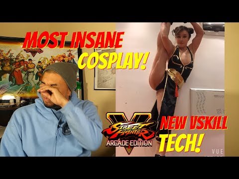 The Real Life CHUN LI does AMAZING COSPLAY! & The FGC REACTS to SFV new VSkills! Button Check