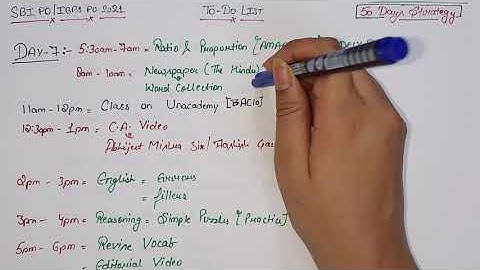 SBI PO/IBPS PO Day- 7 To Do List. Follow it blindly for 50 days and get a job in SBI. #SBIPO #IBPSPO