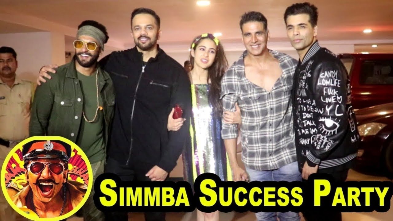 Simmba Success Party: Ranveer Singh, Rohit Shetty, Sara Ali Khan, Akshay Kumar celebrate together