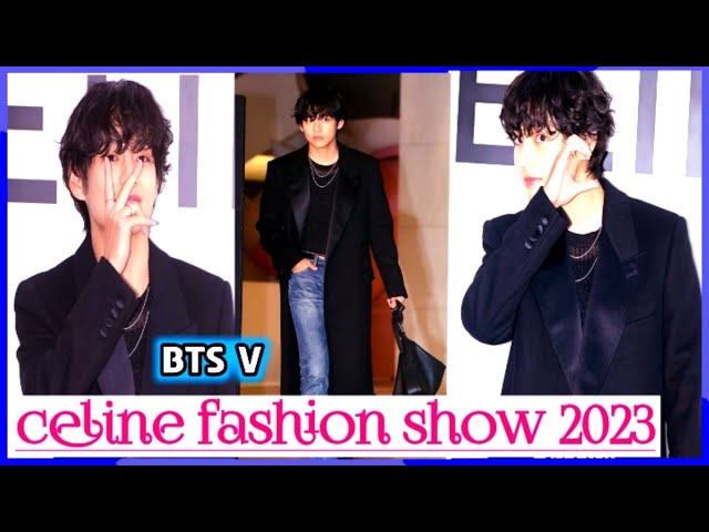 V X CELINE in 2023  Celine fashion show, Kim taehyung, Celine