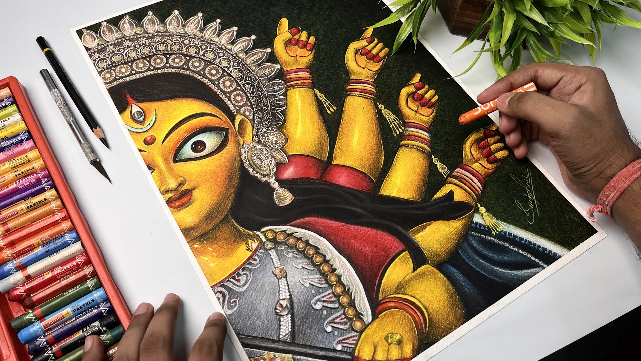 Creative Goddess Durga Maa face with Trishul illustration on lio Stock  Vector by ©alliesinteract 300712870