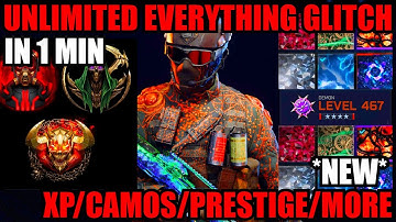 *NEW* UNLIMITED EVERYTHING GLITCH in 1 MIN! CAMOS/XP GLITCH BO7! BO7 GLITCHES! BO7 ZOMBIES GLITCH!