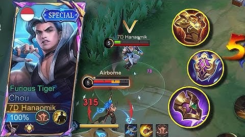 Unstoppable Chou Exp! Most Effective Build High Defense & Debuff Enemies!