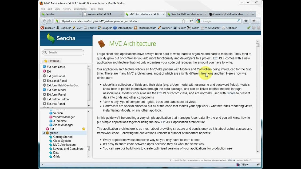 mvcCouch Tutorial Part 2 - Getting Started with ExtJS-4 - YouTube