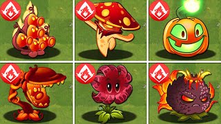 All FIRE Plants Power-Up! in Plants vs Zombies 2 Final Bosses