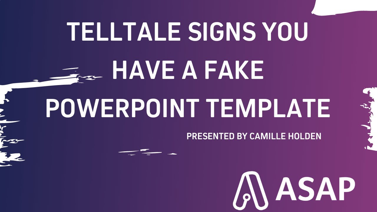 Telltale Signs You Have a Fake PowerPoint Template YouTube