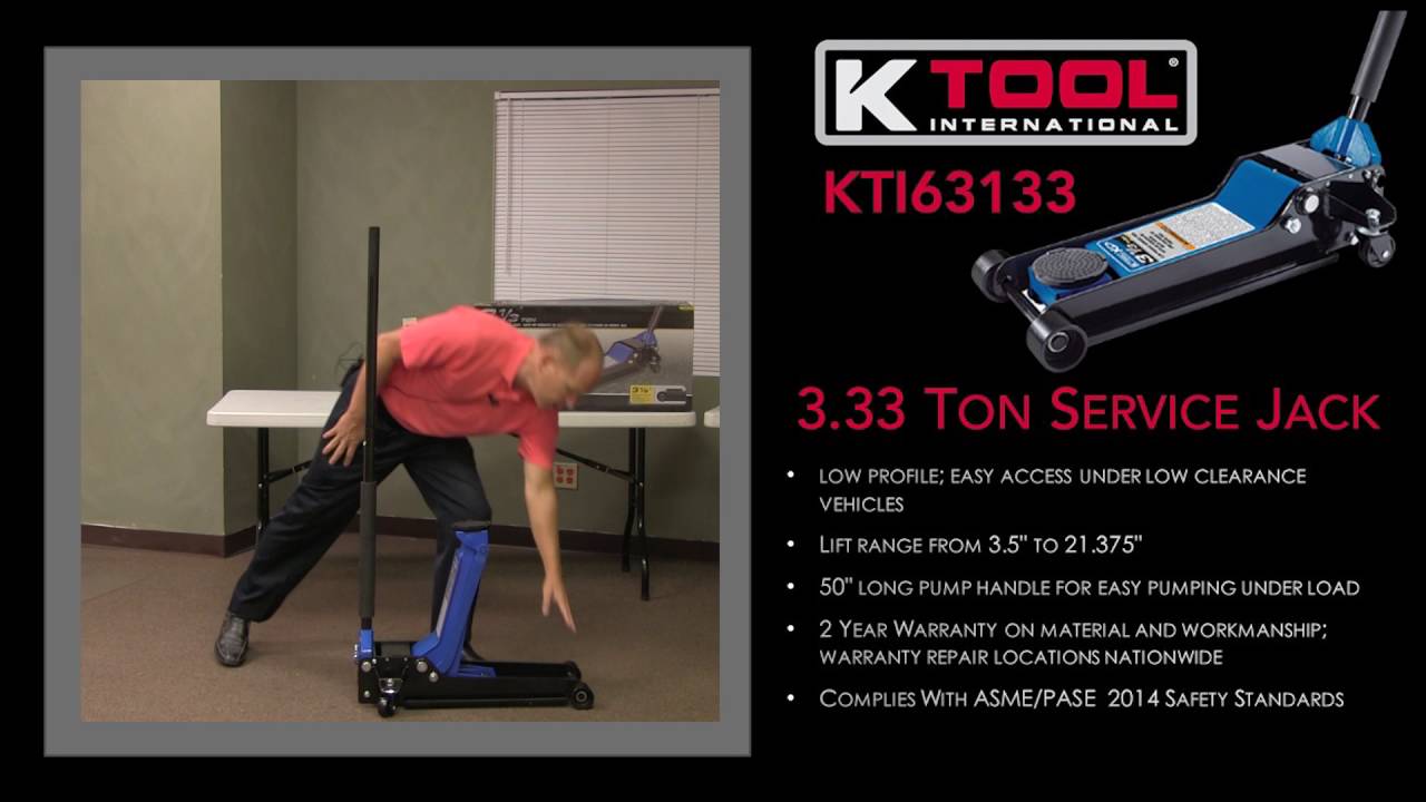 K Tool KTIXD63133 Heavy-Duty Low-Profile 3.33 Ton Floor Jack
