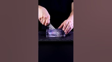 Cutting a burning ice block with surreal precision #ai #asmr #abstract