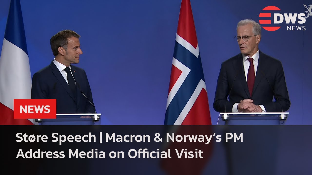 Jonas Gahr Støre Speech | Macron & Norway’s PM Address Media on Official Visit | DWS News | AC1E