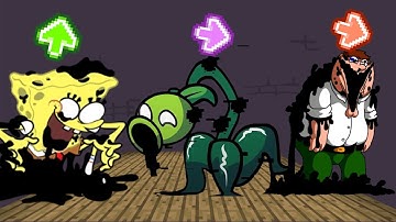 FNF Character Test | Gameplay VS Playground | VS PIBBY SPONGEBOB | VS PVZ PEASHOOTER | PIBBY PETER