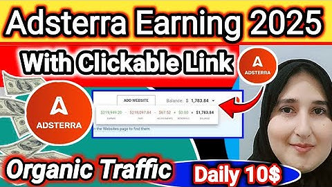 Adsterra Direct link Earning trick 2025 / Adsterra Earning with clickable image