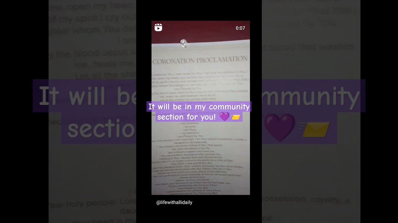 YOU ARE CHOSEN WOMEN OF GOD!! Remember who you are!! 