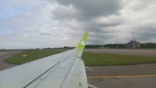Выталкивание, руление и вылет из Храброво. Boeing 737-83N Сибирь Калининград-Москва.