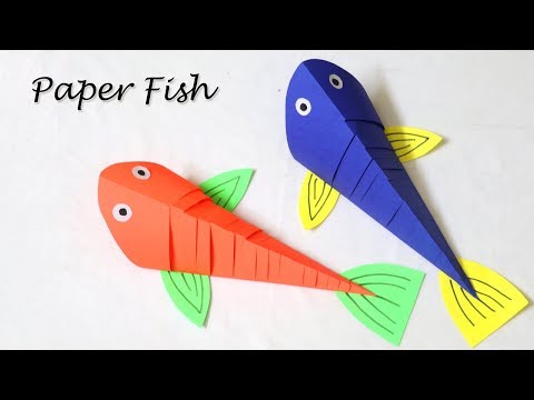 How To Make a Moving Paper Fish Craft Step By Step