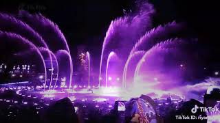 Dj malam tahun baru dan air mancur