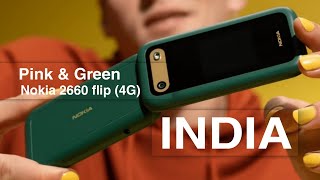 Nokia 2660 flip 4G Pop Pink and Lash Green Colour variant Launching IndiaNokia Keypad Folding Phone