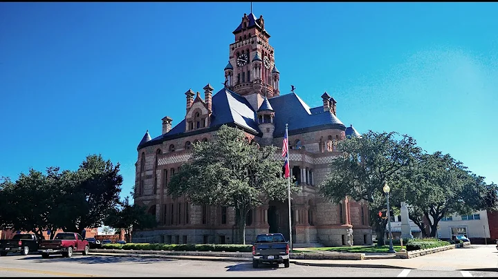 Early Morning at a picturesque Historic Courthouse of Texas. Today in Waxahachie, Ellis County.