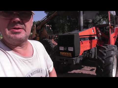 Valmet 705 , koeajoa hakekuorman haussa, osa 1