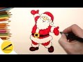 How to Draw Santa Claus Step by Step Easy - Christmas drawings ✔