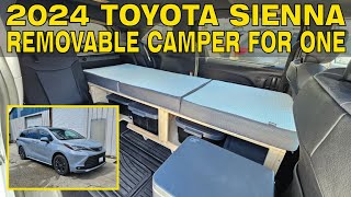 2024 Toyota Sienna Hybrid AWD Removable Camper Build (35 MPG)