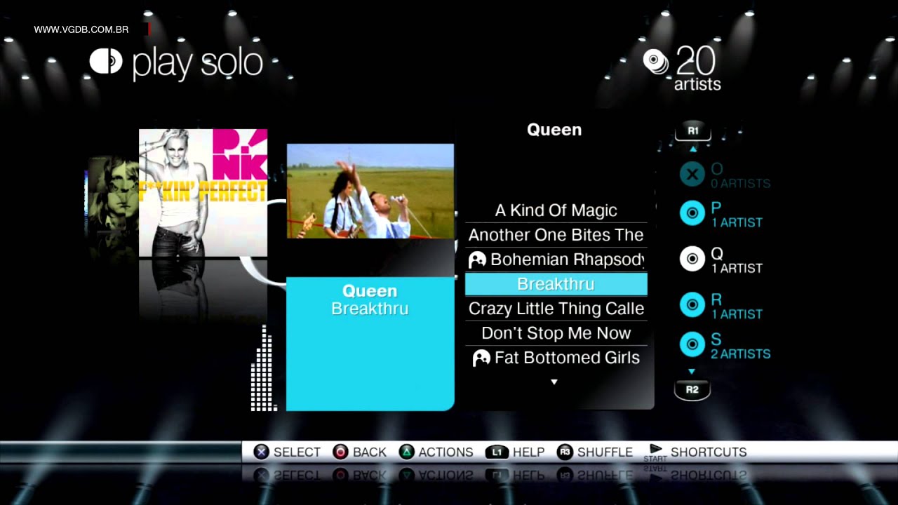 queen singstar songs