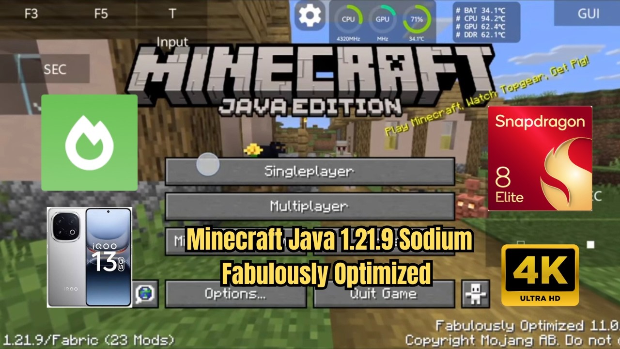 🔥 Minecraft Java 1.21.9 Fabulously Optimized + Sodium | Ultra Smooth ...
