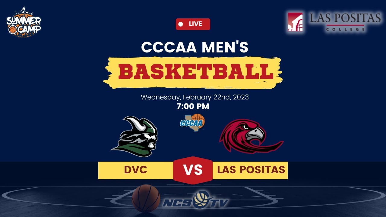 Diablo Valley vs Las Positas College Mens Basketball LIVE 2/22/23 CCCAA NorCal Regionals