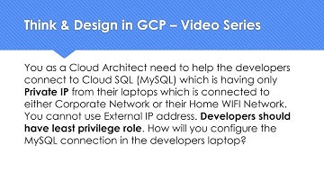 Think & Design in GCP - Connect CloudSQL with Private IP from On-Prem | Principle of least Privilege