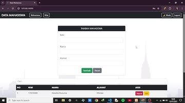 Demo Projek Akhir Praktikum Pemrograman Web | Sistem CRUD Data Mahasiswa